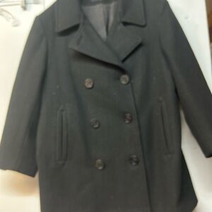 Classic Black Pea Coat for Women